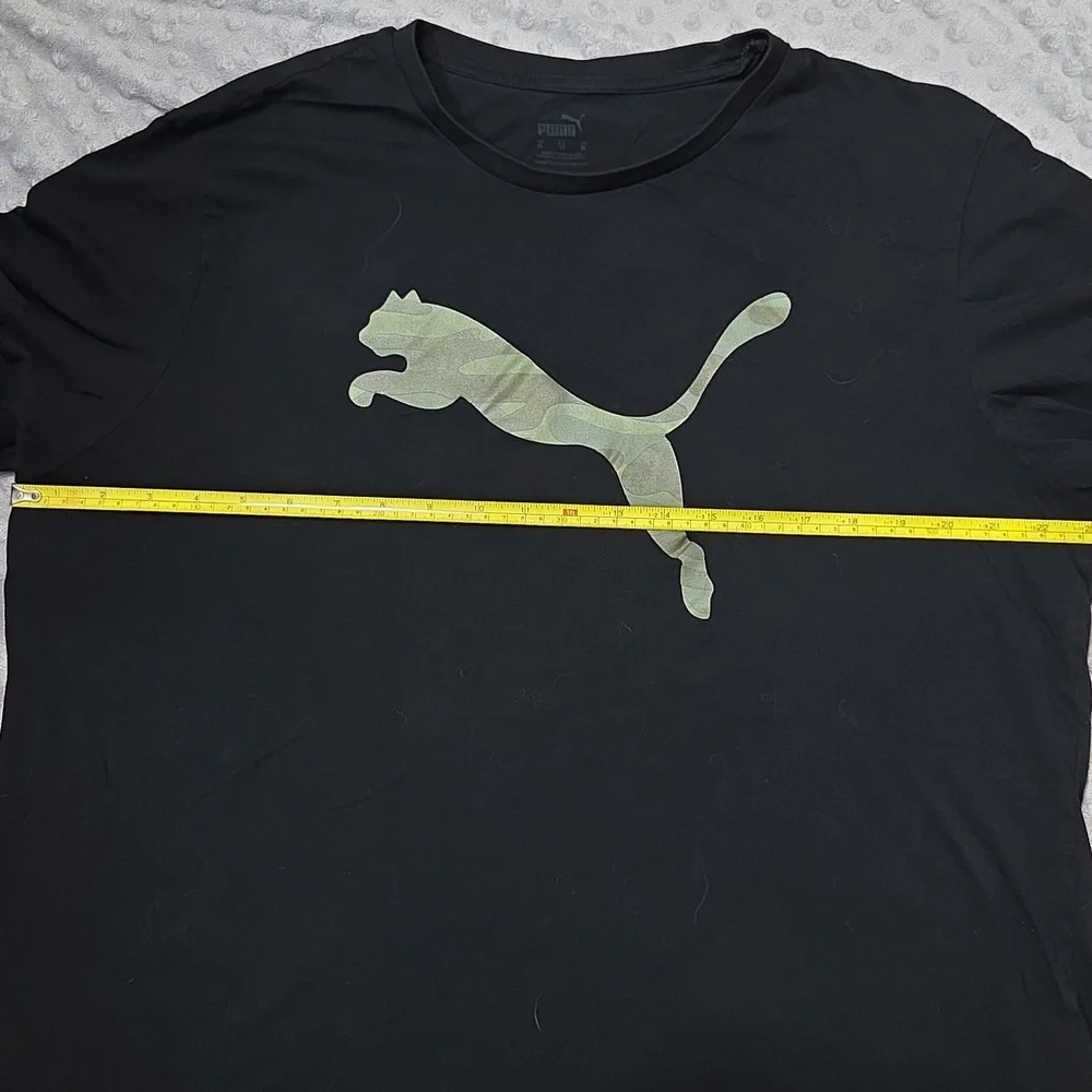 Excellant Conditio Black T-Shirt with Camo Puma Logo - Picture 3 of 6